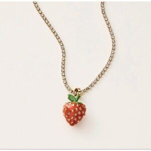 kate spade Gold Red Strawberry Necklace